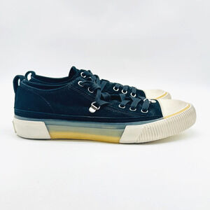 Allsaints Shoes Womens 10 EU 41 Black Leather Suede Lace Up Sneakers Jazmin